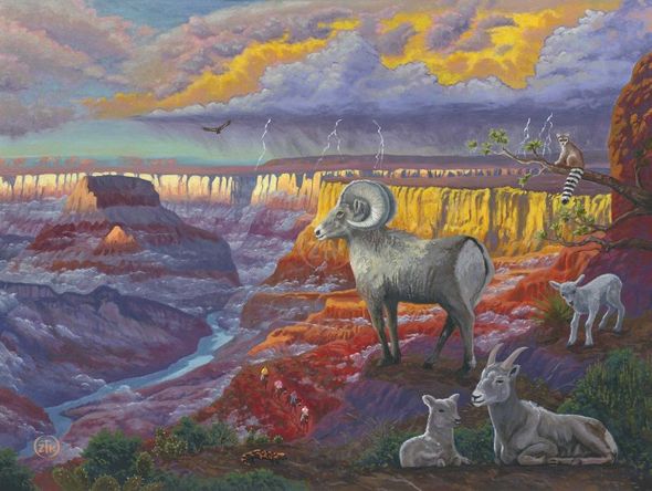 Zac Kinkade Limited Edition Giclée on Canvas:"Spirit of the Grand Canyon"