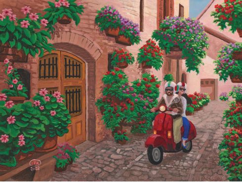 Zac Kinkade Limited Edition Gicl&eacute;e on Canvas:"Romantic Ride"