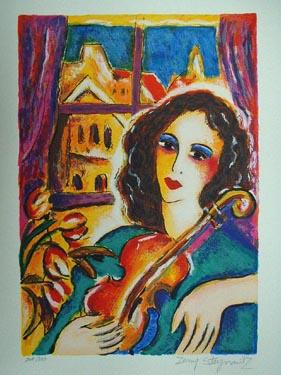 Zamy Steynovitz Hand Signed and Numbered Limited Edition Serigraph on Paper: " Nostalgia "