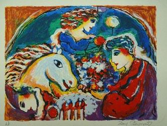 Zamy Steynovitz Hand Signed and Numbered Limited Edition Serigraph on Paper: " Untitled "