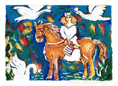 Zamy Steynovitz Limited Edition Serigraph on Paper: "Swan Queen"