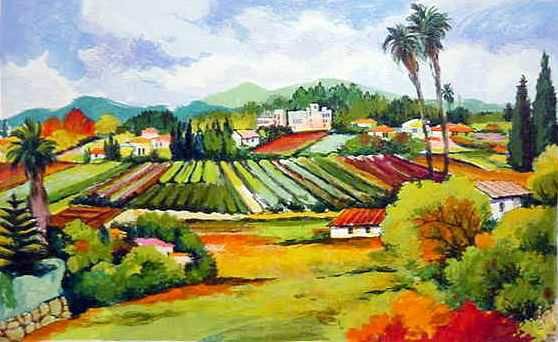 Zina Roitman Hand Signed and Numbered Limited Edition Serigraph on Paper: " Provence "