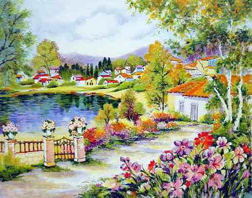 Zina Roitman Hand Signed and Numbered Limited Edition Serigraph on Paper: " Tranquility "