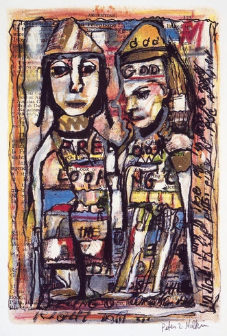 ZVI PETER MALKIN Signed Lithograph: "KING AND QUEEN" ZVI PETER MALKIN Signed Lithograph: "KING AND QUEEN"