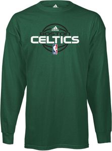 Adidas Boston Celtics On-Court Team Issue Long Sleeve T Shirt