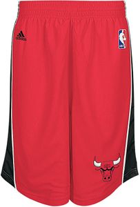 Adidas Chicago Bulls Red 10 Inseam Deep Three Embroidered Basketball Shorts