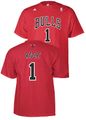 Adidas Derrick Rose Chicago Bulls #1 Player Name T Shirt