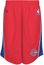Adidas Detroit Pistons Red 10 Inseam Deep Three Embroidered Basketball Shorts