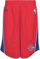 Adidas Detroit Pistons Red 10 Inseam Deep Three Embroidered Basketball Shorts