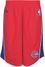 Adidas Detroit Pistons Red 10 Inseam Deep Three Embroidered Basketball Shorts