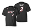 Adidas Dwayne Wade Miami Heat #3 Player Name T Shirt