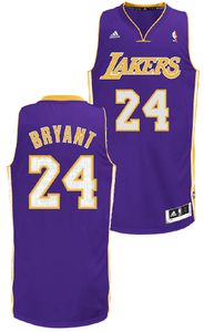 Adidas Kobe Bryant Youth Los Angeles Lakers Purple Replica Basketball Jersey