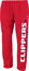 Adidas Los Angeles Clippers Red Open Bottom Baze Fleece Sweatpants