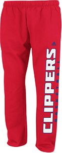 Adidas Los Angeles Clippers Red Open Bottom Baze Fleece Sweatpants