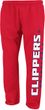 Adidas Los Angeles Clippers Red Open Bottom Baze Fleece Sweatpants