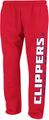 Adidas Los Angeles Clippers Red Open Bottom Baze Fleece Sweatpants