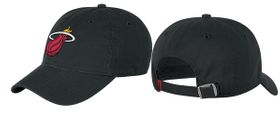 Adidas Miami Heat Black NBA Adult Unstructured Adjustable Hat 