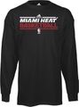 Adidas Miami Heat Long Sleeve Official Practice T Shirt