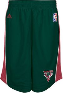 Adidas Milwaukee Bucks Green 10 Inseam Deep Three Embroidered Basketball Shorts
