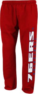 Adidas Philadelphia 76ers Red Open Bottom Baze Fleece Sweatpants