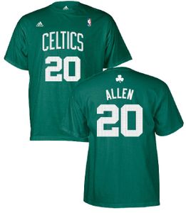 Adidas Ray Allen Boston Celtics #20 Player Name T Shirt