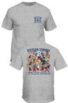 Air Force Falcons Mens Royal Spare A Square Short Sleeve College Tee Shirt on Sale