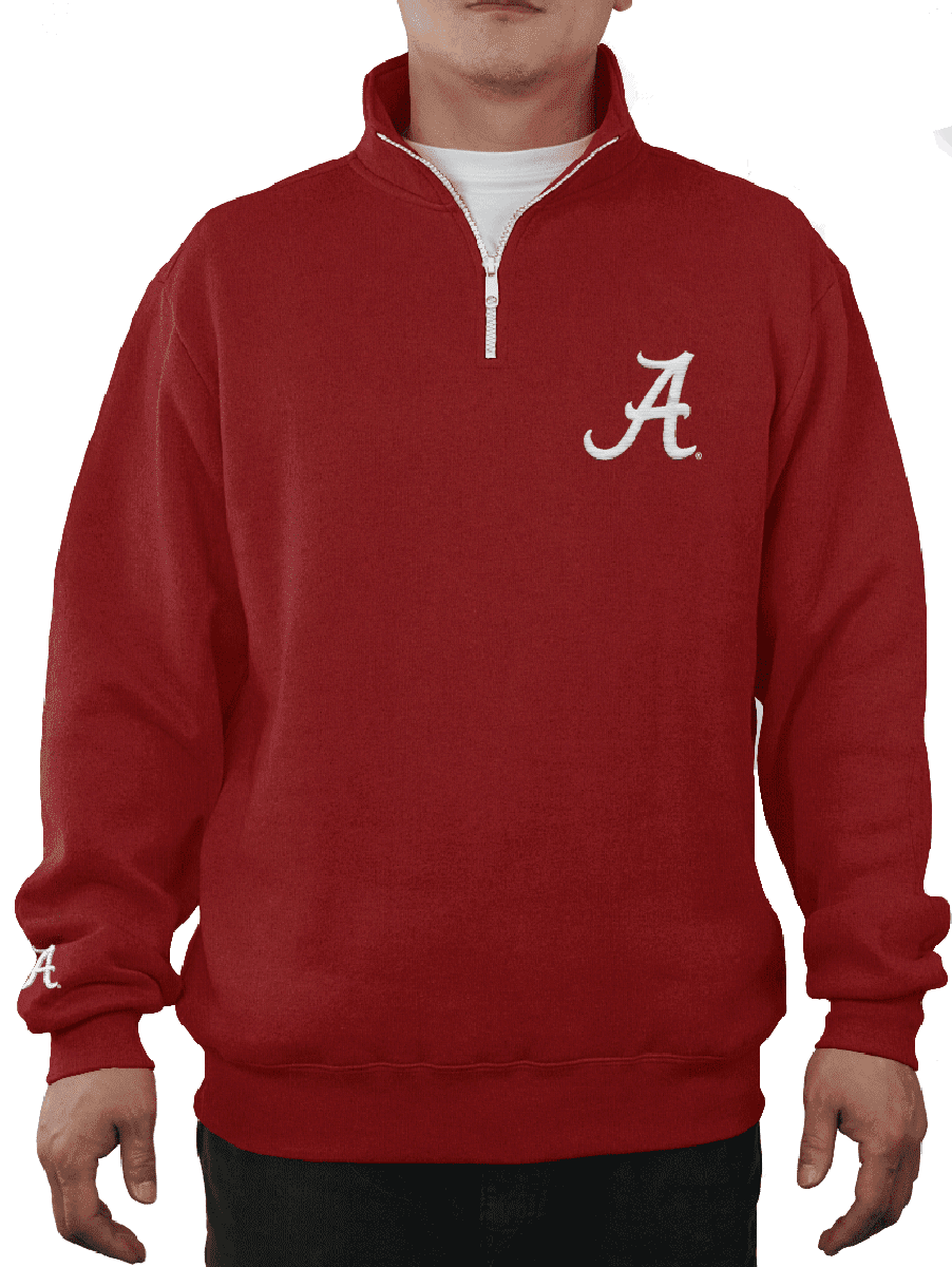 Alabama Crimson Tide Crimson Campus Quarter Zip College Pullover