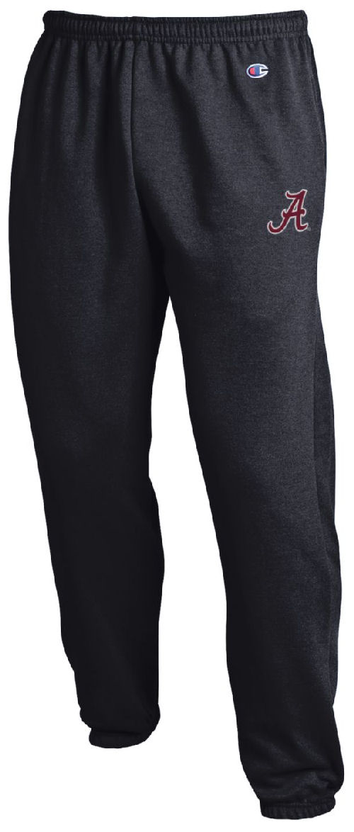 Alabama Crimson Tide Men’s Black Closed Bottom Powerblend Sweatpants on