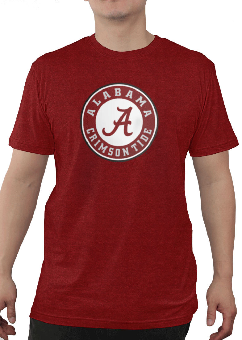 Alabama Crimson Tide Mens Crimson SlimmerFit Icon Logo T Shirt