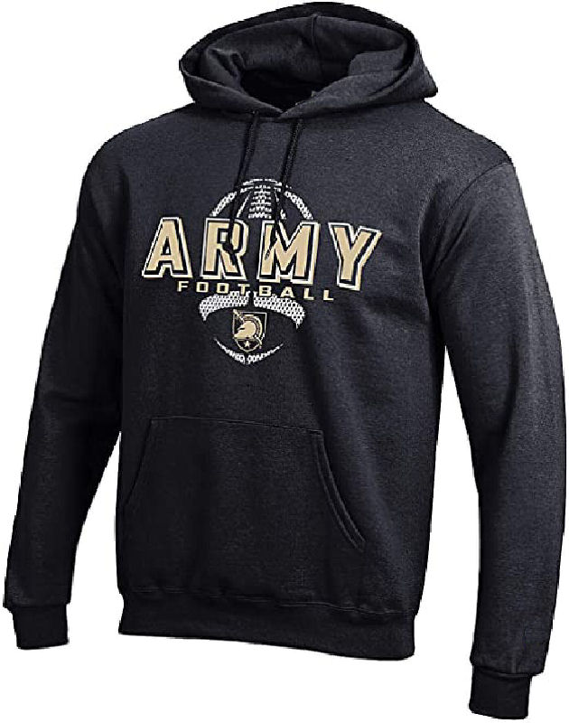 Army Black Knights Big Cotton Football Blended Hoodie Sweatshirt Army Black Knights Apparel on