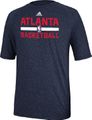 Atlanta Hawks Heather Blue Climalite Practice Short Sleeve Shirt by Adidas