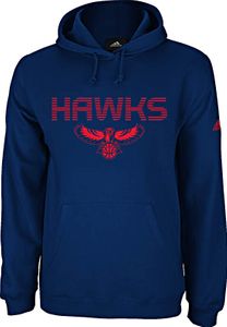Atlanta Hawks NBA Playbook Embroidered Navy Hooded Sweatshirt by Adidas