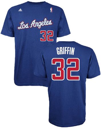 Blake Griffin 32 Los Angeles Clippers High Definition Select Replica T Shirt by Adidas