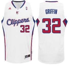 Blake Griffin Los Angeles Clippers #32 White Swingman Basketball Jersey by Adidas