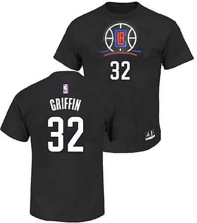 Blake Griffin 32 Los Angeles Clippers New Black High Definition Replica T Shirt by Adidas