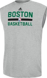 Boston Celtics Grey Climalite Practice Sleeveless Shirt by Adidas
