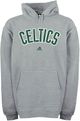 Boston Celtics Grey Embroidered Chest Plate Hoody Sweatshirt by Adidas