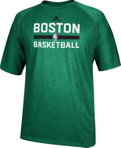 Boston Celtics Heather Green Climalite Practice Short Sleeve Shirt by Adidas