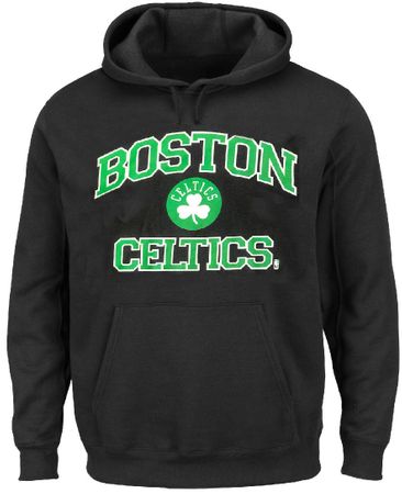 Boston Celtics Mens Black  Heart & Soul 3  Hoodie Sweatshirt