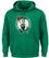 Boston Celtics Mens Green  Majestic Tackle Twill Tek Patch Hoodie Sweatshirt