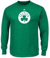 Boston Celtics Mens Green Majestic Logo 2 Long Sleeve T Shirt 