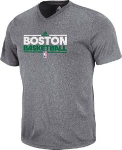 Boston Celtics Slim Fit Pre-Game Clima Fabric Short Sleeve Shirt by Adidas