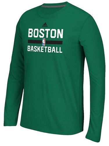 Boston Celtics Green Climalite Slimmer Fit Practice Long Sleeve Shirt by Adidas