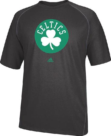 Boston Celtics Black Primary Logo Climalite Shirt by Adidas