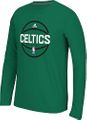 Boston Celtics Adidas Green Pre-Game Ultimate Synthetic Slimmer Fit Long Sleeve T Shirt