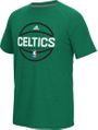 Boston Celtics Adidas Slimmer Fit Green Pre-Game Ultimate Synthetic Short Sleeve T Shirt