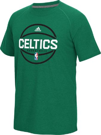 Boston Celtics Adidas Slimmer Fit Green Pre-Game Ultimate Synthetic Short Sleeve T Shirt