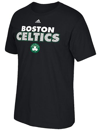 Boston Celtics Black Adidas Meshing Around Short Sleeve T Shirt