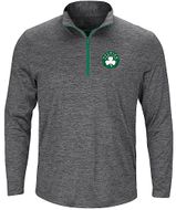 Boston Celtics Mens Majestic Remain Focused Half Zip Mock Neck Shirt