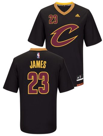 Youth LeBron James Adidas Pride Black Short Sleeve Replica Basketball Jersey